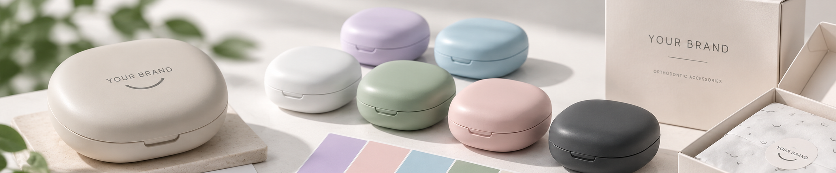 Illustrative private-label orthodontic accessory collection, not a client project
